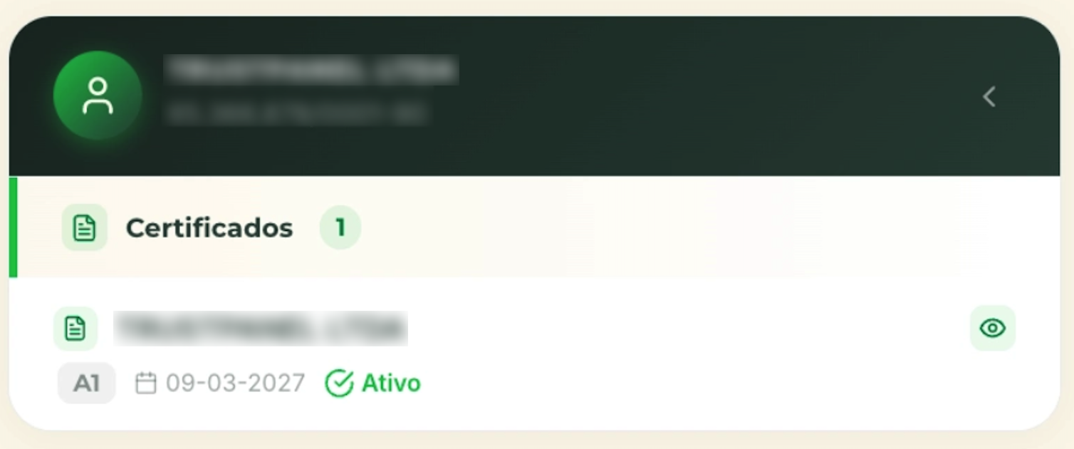 Painel de detalhes do cliente