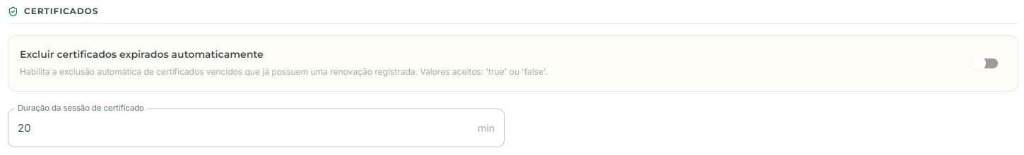 Configurações