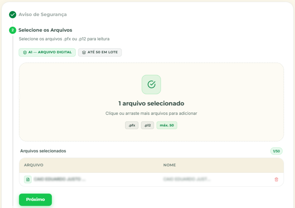 Seleção de Arquivos